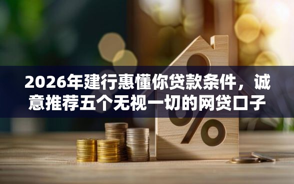 2026年建行惠懂你贷款条件，诚意推荐五个无视一切的网贷口子