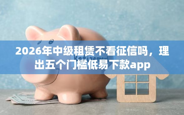 2026年中级租赁不看征信吗，理出五个门槛低易下款app
