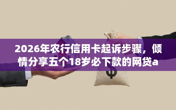 2026年农行信用卡起诉步骤，倾情分享五个18岁必下款的网贷app