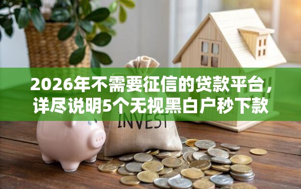 2026年不需要征信的贷款平台,详尽说明5个无视黑白户秒下款口子平台 2026年不需要征信的贷款平台,详尽说明5个无视黑白户秒下款口子平台