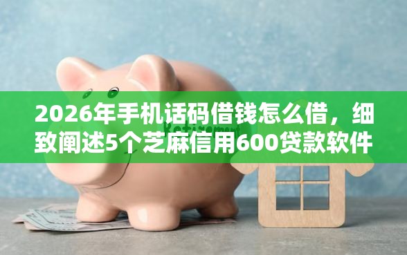 2026年手机话码借钱怎么借，细致阐述5个芝麻信用600贷款软件