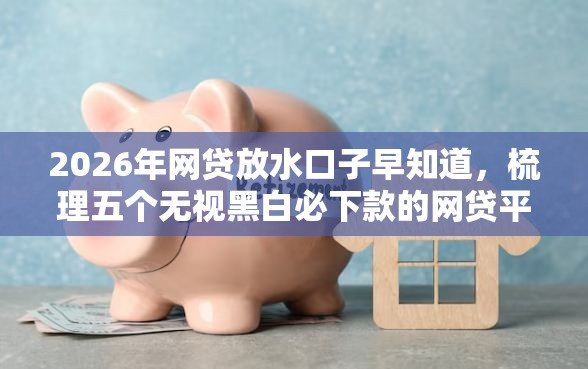2026年网贷放水口子早知道，梳理五个无视黑白必下款的网贷平台