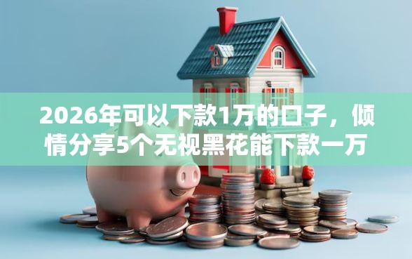 2026年可以下款1万的口子，倾情分享5个无视黑花能下款一万元口子