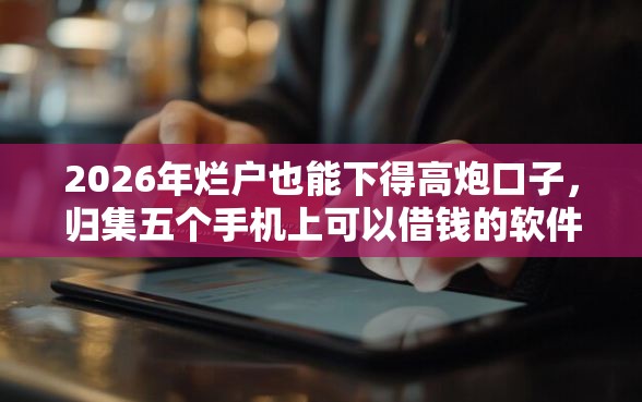2026年烂户也能下得高炮口子，归集五个手机上可以借钱的软件