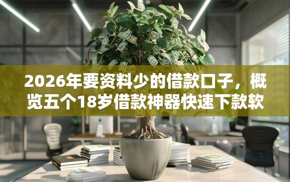 2026年要资料少的借款口子，概览五个18岁借款神器快速下款软件