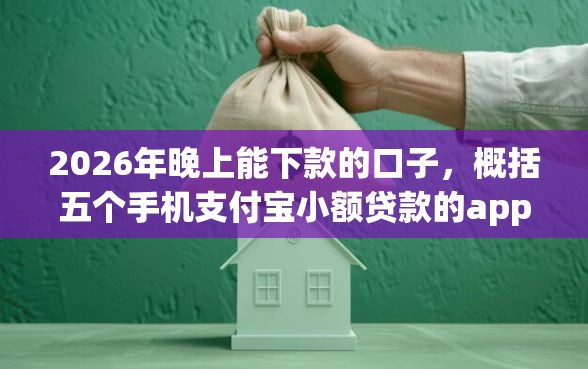 2026年晚上能下款的口子，概括五个手机支付宝小额贷款的app