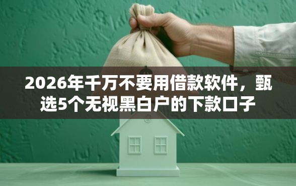 2026年千万不要用借款软件,甄选5个无视黑白户的下款口子 2026年千万不要用借款软件,甄选5个无视黑白户的下款口子