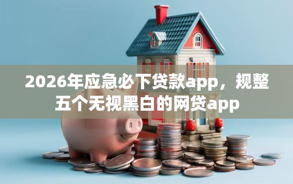 2026年应急必下贷款app，规整五个无视黑白的网贷app