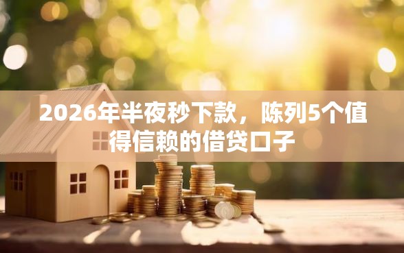 2026年半夜秒下款，陈列5个值得信赖的借贷口子