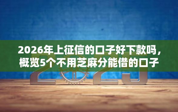 2026年上征信的口子好下款吗，概览5个不用芝麻分能借的口子