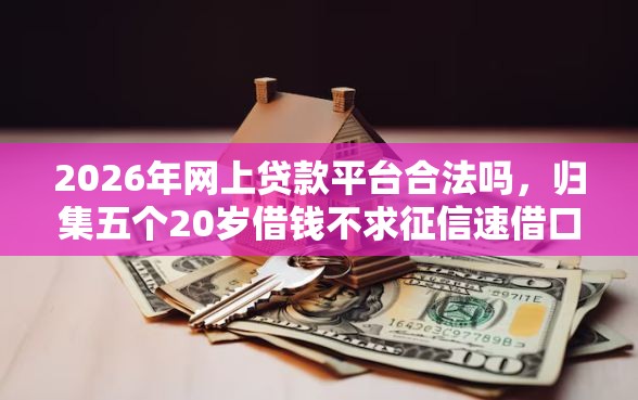 2026年网上贷款平台合法吗，归集五个20岁借钱不求征信速借口子
