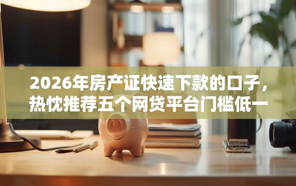 2026年房产证快速下款的口子，热忱推荐五个网贷平台门槛低一点的软件