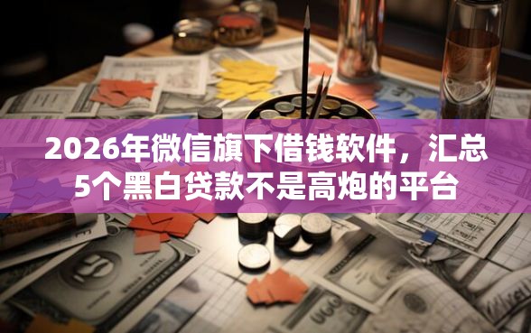 2026年微信旗下借钱软件，汇总5个黑白贷款不是高炮的平台