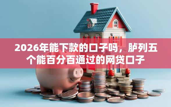 2026年能下款的口子吗，胪列五个能百分百通过的网贷口子