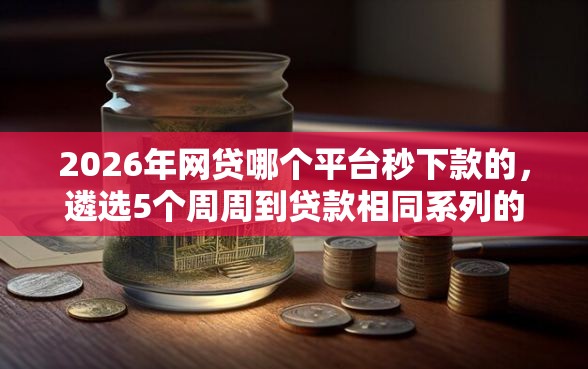 2026年网贷哪个平台秒下款的，遴选5个周周到贷款相同系列的软件