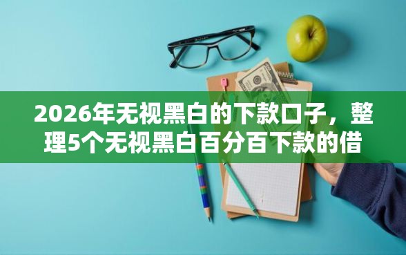 2026年无视黑白的下款口子，整理5个无视黑白百分百下款的借款软件