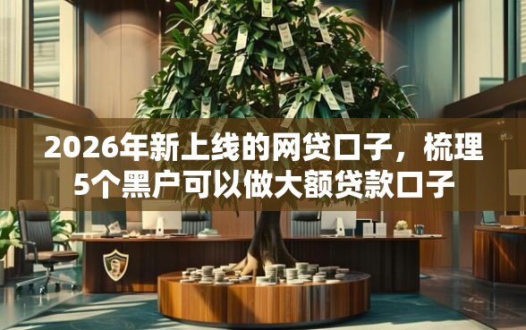 2026年新上线的网贷口子，梳理5个黑户可以做大额贷款口子
