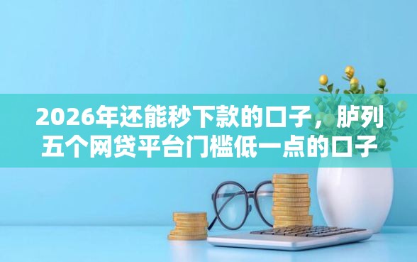 2026年还能秒下款的口子，胪列五个网贷平台门槛低一点的口子