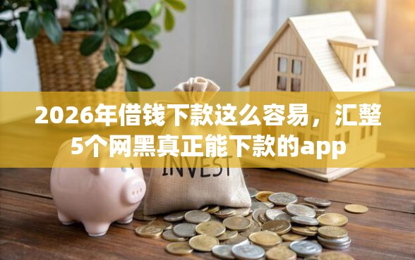 2026年借钱下款这么容易，汇整5个网黑真正能下款的app