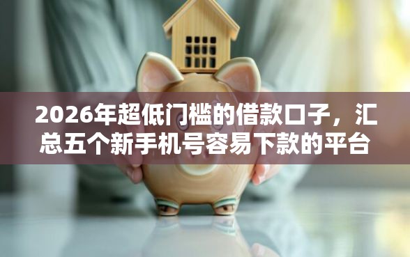 2026年超低门槛的借款口子，汇总五个新手机号容易下款的平台