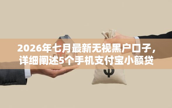 2026年七月最新无视黑户口子，详细阐述5个手机支付宝小额贷款的软件