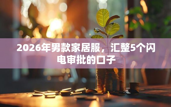 2026年男款家居服，汇整5个闪电审批的口子