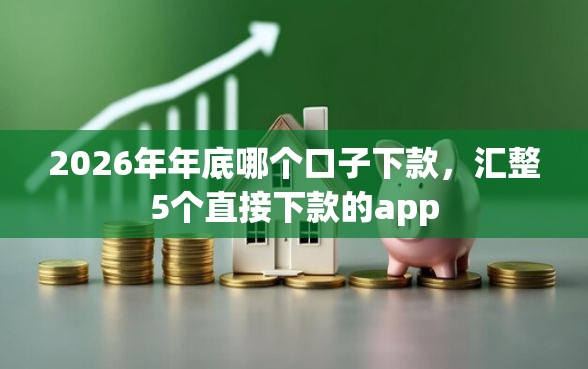2026年年底哪个口子下款，汇整5个直接下款的app