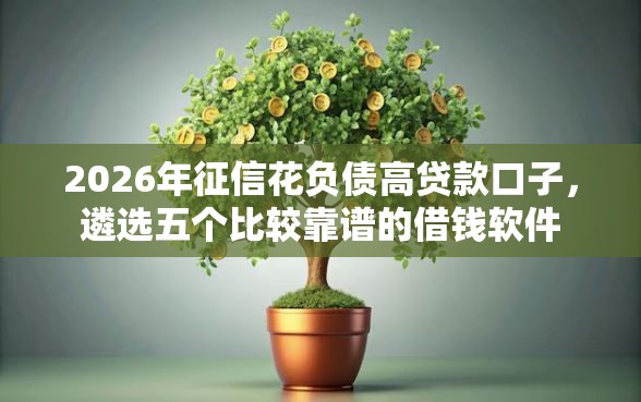 2026年征信花负债高贷款口子，遴选五个比较靠谱的借钱软件