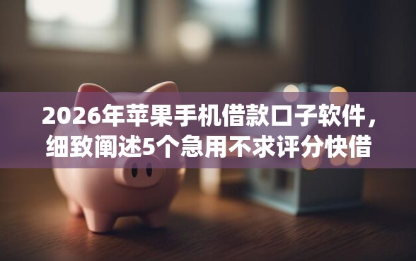 2026年苹果手机借款口子软件，细致阐述5个急用不求评分快借无忧的app