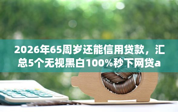 2026年65周岁还能信用贷款，汇总5个无视黑白100%秒下网贷app