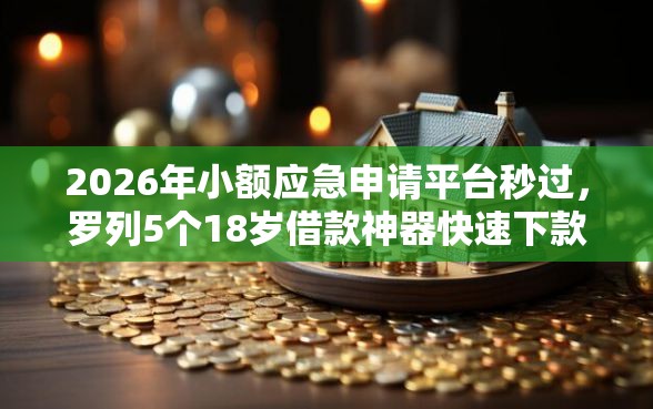 2026年小额应急申请平台秒过，罗列5个18岁借款神器快速下款平台