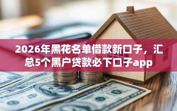 2026年黑花名单借款新口子，汇总5个黑户贷款必下口子app