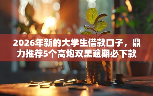 2026年新的大学生借款口子，鼎力推荐5个高炮双黑逾期必下款平台