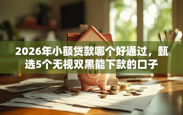 2026年小额贷款哪个好通过，甄选5个无视双黑能下款的口子