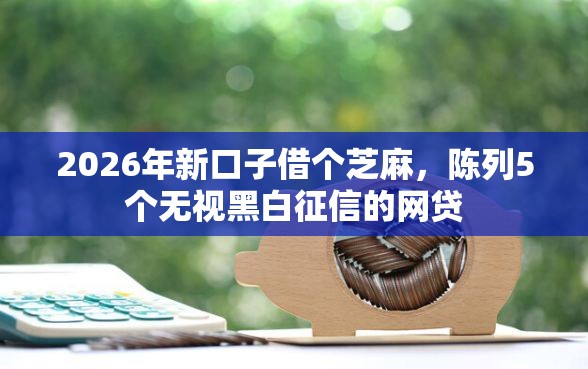 2026年新口子借个芝麻，陈列5个无视黑白征信的网贷