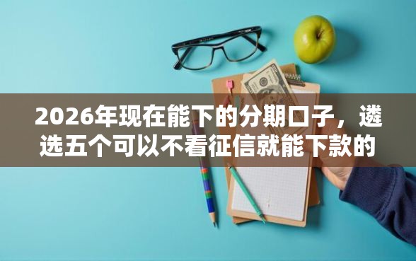 2026年现在能下的分期口子，遴选五个可以不看征信就能下款的软件