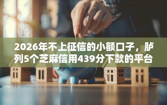 2026年不上征信的小额口子，胪列5个芝麻信用439分下款的平台