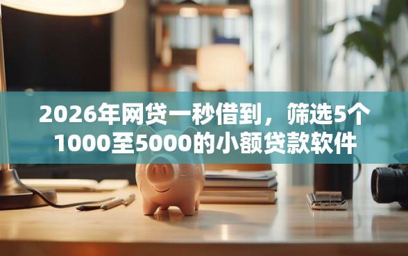 2026年网贷一秒借到，筛选5个1000至5000的小额贷款软件