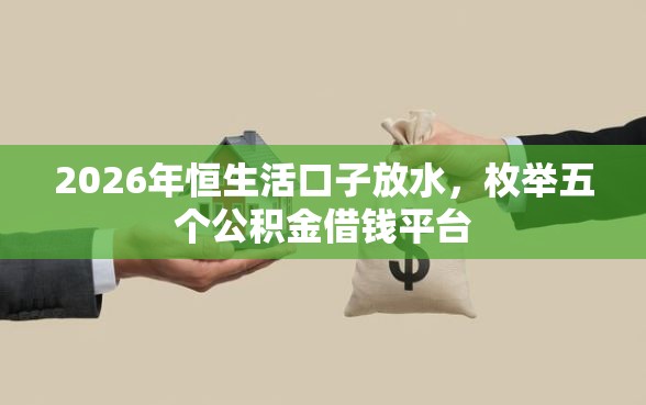 2026年恒生活口子放水，枚举五个公积金借钱平台