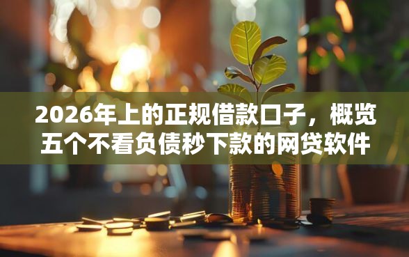 2026年上的正规借款口子，概览五个不看负债秒下款的网贷软件