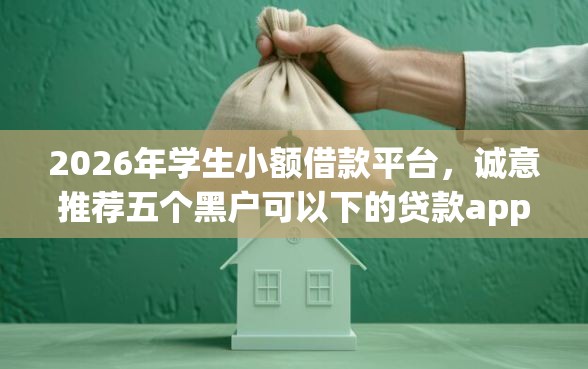 2026年学生小额借款平台，诚意推荐五个黑户可以下的贷款app