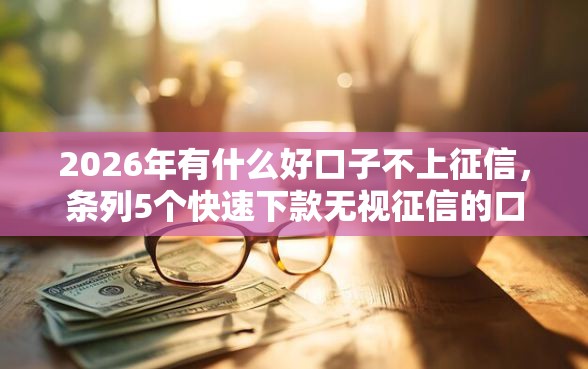 2026年有什么好口子不上征信，条列5个快速下款无视征信的口子