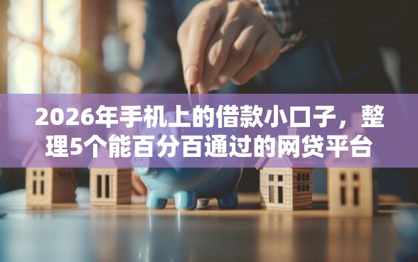 2026年手机上的借款小口子，整理5个能百分百通过的网贷平台
