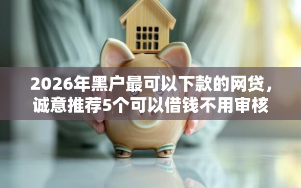 2026年黑户最可以下款的网贷，诚意推荐5个可以借钱不用审核的平台
