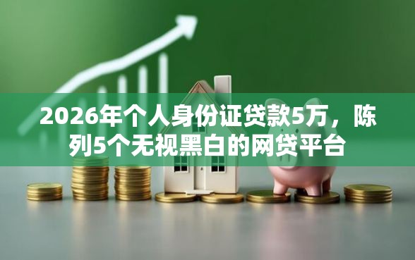 2026年个人身份证贷款5万，陈列5个无视黑白的网贷平台