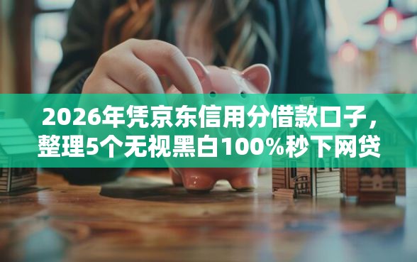 2026年凭京东信用分借款口子，整理5个无视黑白100%秒下网贷软件