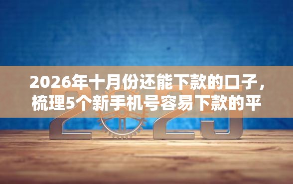 2026年十月份还能下款的口子，梳理5个新手机号容易下款的平台