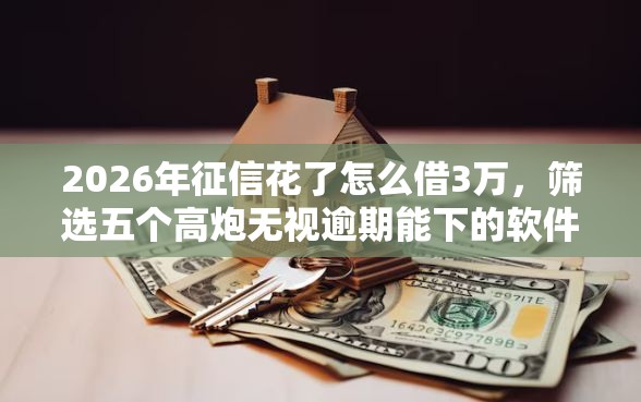 2026年征信花了怎么借3万，筛选五个高炮无视逾期能下的软件