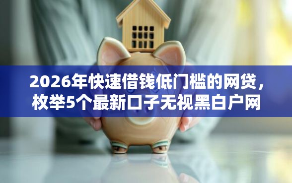 2026年快速借钱低门槛的网贷，枚举5个最新口子无视黑白户网贷