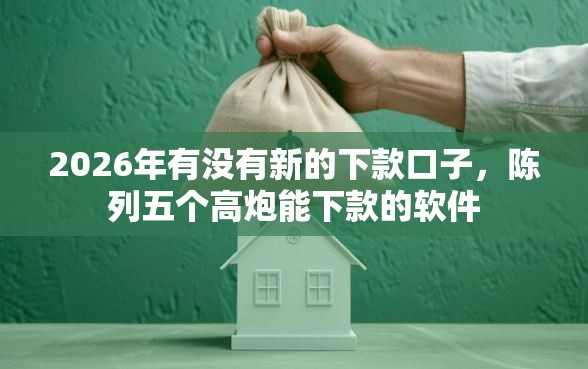 2026年有没有新的下款口子，陈列五个高炮能下款的软件